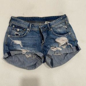 Distressed H&M denim shorts